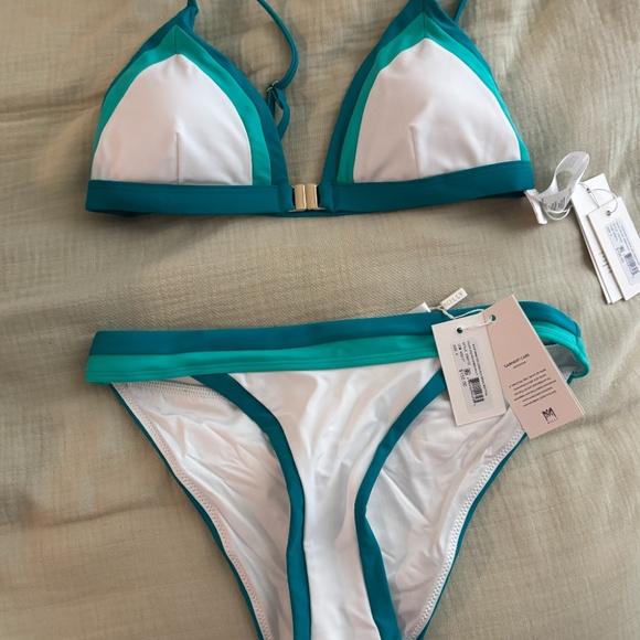 Milly Positano Color Block Triangle Bikini - Picture 3 of 6